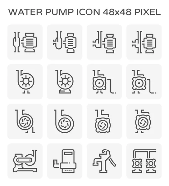 Bomba Agua Tubo Acero Icono 48X48 Píxeles Perfecto Editable Carrera — Vector de stock