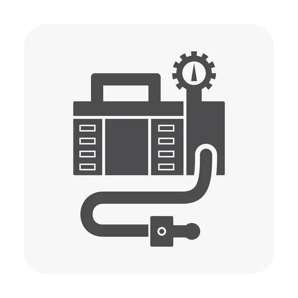 Luftkompressorpumpe Und Werkzeug Symbol — Stockvektor