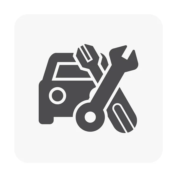 Auto Onderhoud Pictogram Wit — Stockvector