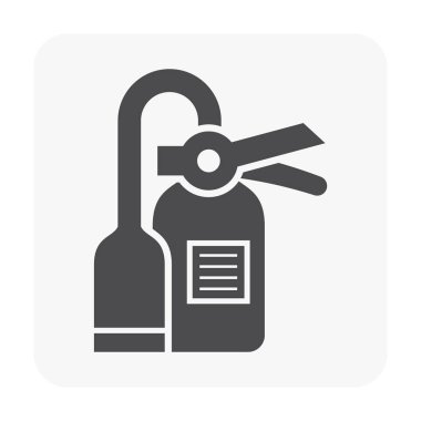 Yangın söndürücü kutsal kişilerin resmi üstünde beyaz.