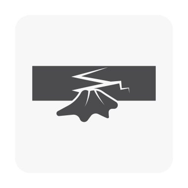 Boru ve su sızıntısı simgesi patlama.