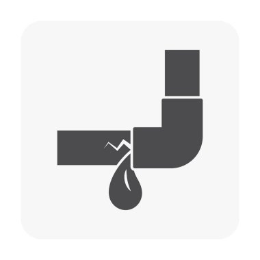 Boru ve su sızıntısı simgesi patlama.