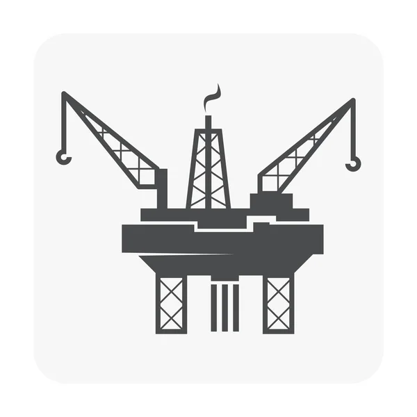 Ícone Plataforma Óleo Branco —  Vetores de Stock