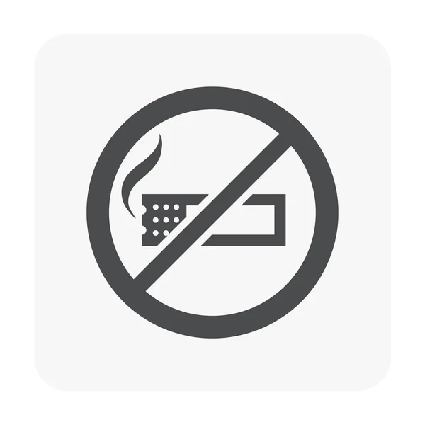 Fumar Icono Blanco — Vector de stock