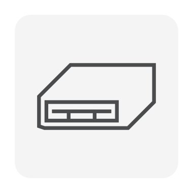 Klima simgesi, 64 x 64 mükemmel piksel ve düzenlenebilir kontur.