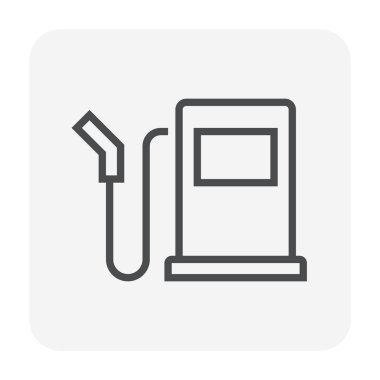 Doğal gaz araç simgesini, 64 x 64 mükemmel piksel ve düzenlenebilir inme için.