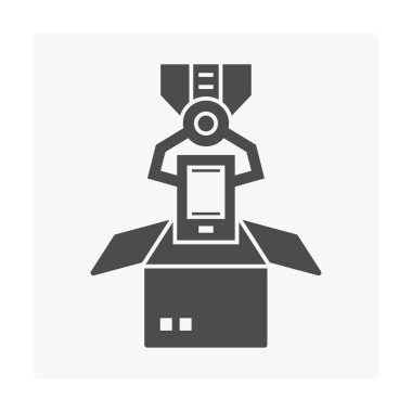 Robot kol beyaz simgesine.