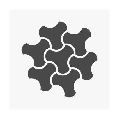 Beton blok kat simgesi Beyaz.