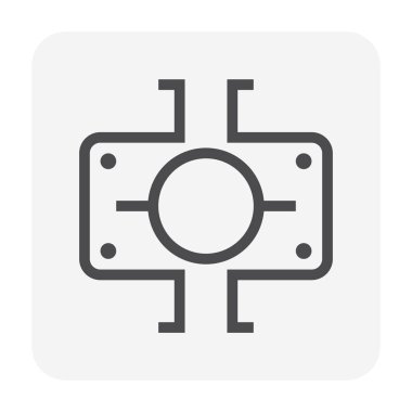 Su pompası simgesi, 48x48 piksel mükemmel ve düzenlenebilir vuruş.