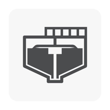 Sedimantasyon tank simgesi Beyaz.