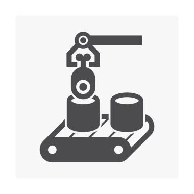 Beyaz simgesine robot imalatı.