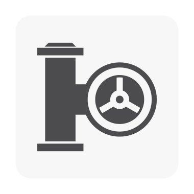 Çelik boru bağlantısı ve kapak simgesi seti.