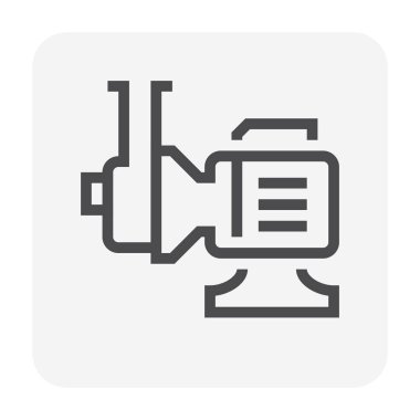 Su pompası simgesi, 48x48 piksel mükemmel ve düzenlenebilir vuruş.