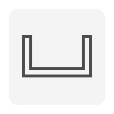 Cilt payı şekil simge profil görünümü, 48 x 48 mükemmel piksel ve düzenlenebilir inme.