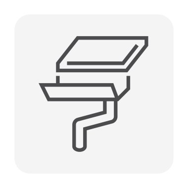 Cilt payı ve drenaj sistem kutsal kişilerin resmi, 64 x 64 mükemmel piksel ve düzenlenebilir inme.