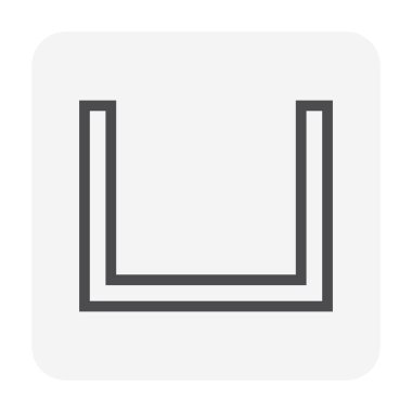 Cilt payı şekil simge profil görünümü, 48 x 48 mükemmel piksel ve düzenlenebilir inme.