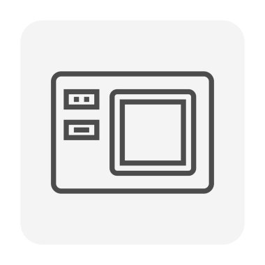 Spor kamera ve fotoğraf ekipman vektör simgesi, 64 x 64 mükemmel piksel ve düzenlenebilir kontur.