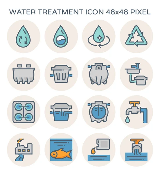 Planta Tratamiento Agua Icono Del Tanque Séptico Píxel Perfecto 64X64 — Archivo Imágenes Vectoriales