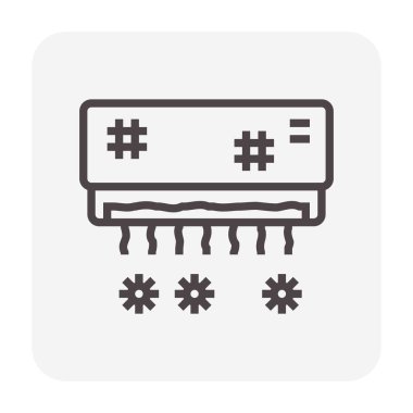 Klima simgesi, 64 x 64 mükemmel piksel ve düzenlenebilir kontur Temizleme.