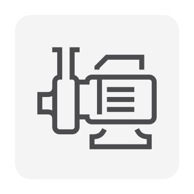 Su pompası simgesi, 48x48 piksel mükemmel ve düzenlenebilir vuruş.