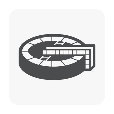 Sedimantasyon tank simgesi Beyaz.