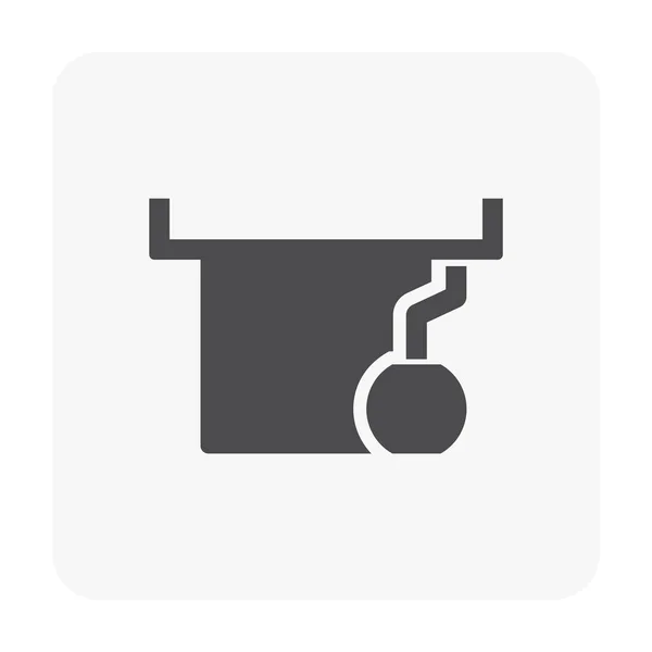 Reof Deck Drainage Equipment Icon White — стоковый вектор