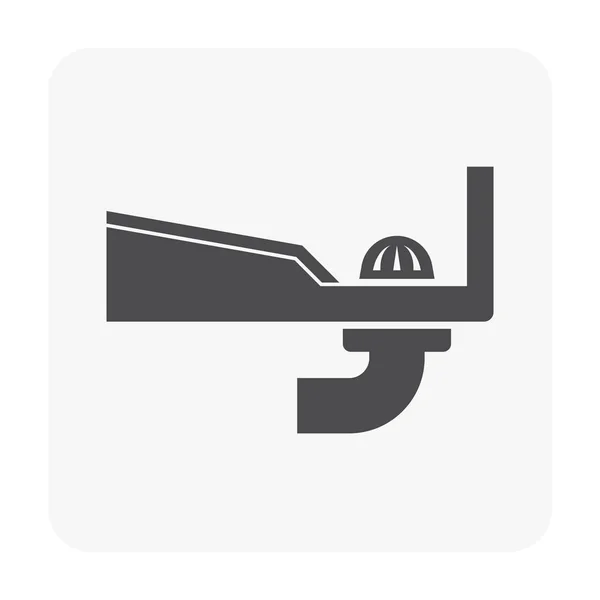 Reof Deck Drainage Equipment Icon White — стоковый вектор