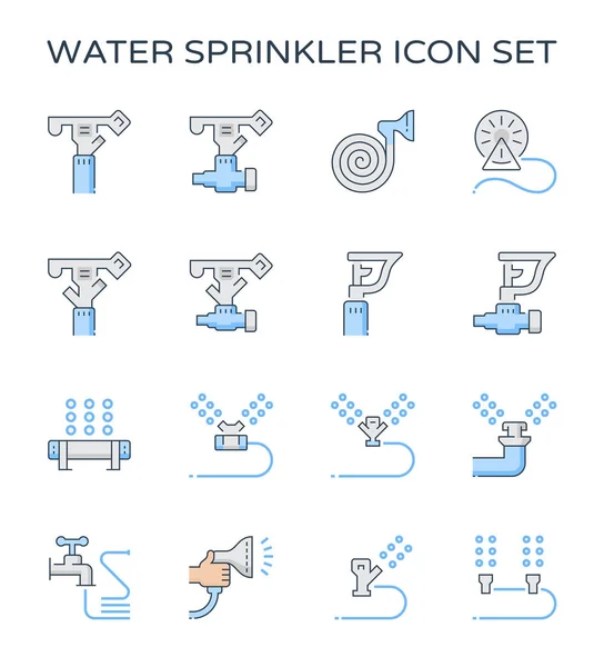 Automatic Water Drip Irrigation Icon Set Editable Stroke — Stock Vector