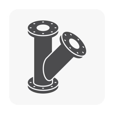 Çelik Boru bağlayıcı Icon set.