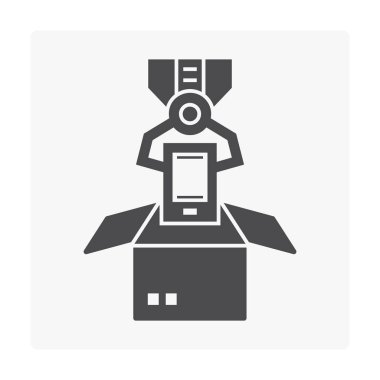 Robot kol beyaz simgesine.