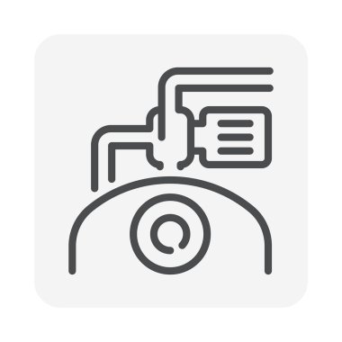 İlaç üretim ve üretim simgesi.