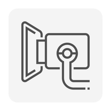 Doğal gaz araç simgesini, 64 x 64 mükemmel piksel ve düzenlenebilir inme için.