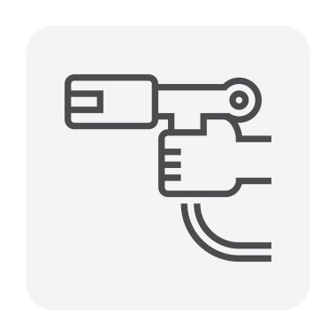 Doğal gaz araç simgesini, 64 x 64 mükemmel piksel ve düzenlenebilir inme için.