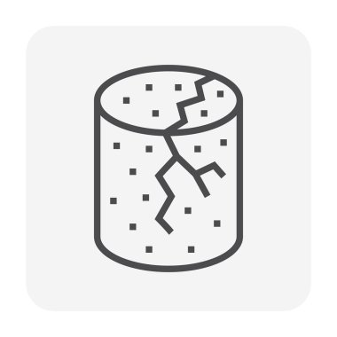 Beton güç simgesi, 64 x 64 mükemmel piksel ve düzenlenebilir kontur test.
