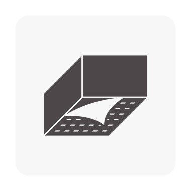 Vinil kat inşaat simgesi Beyaz.