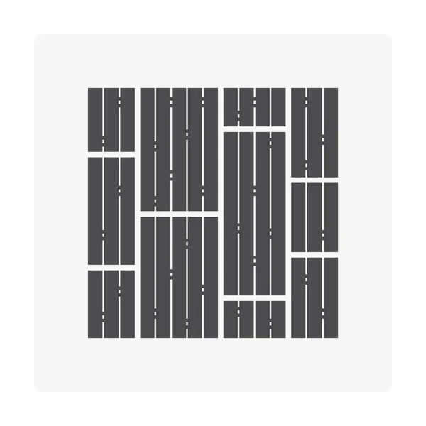 白の木製の床パターン アイコン — ストックベクタ