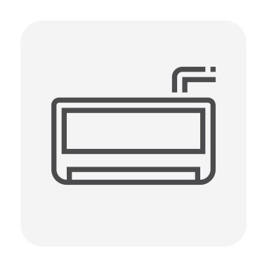 Klima simgesi, 64 x 64 mükemmel piksel ve düzenlenebilir kontur.