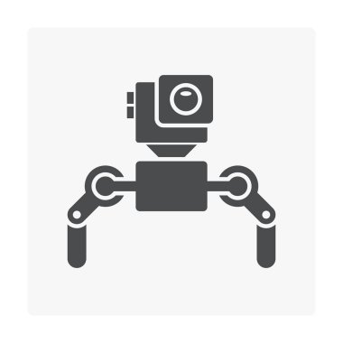 Beyaz simgesine sevimli robot.