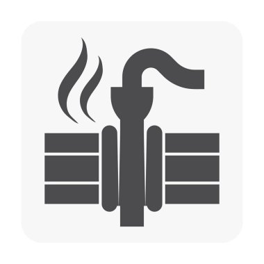 HDPE Boru ve bağlantı beyaz ortak simgesini.