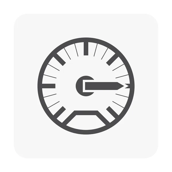 Gauge Meter Icon White — Stock Vector
