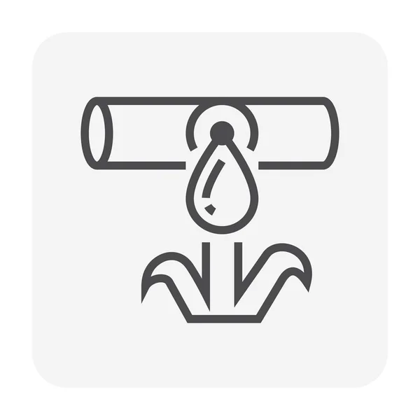 Automatische Water Sprinkler Pictogram Pixels Bewerkbare Beroerte — Stockvector