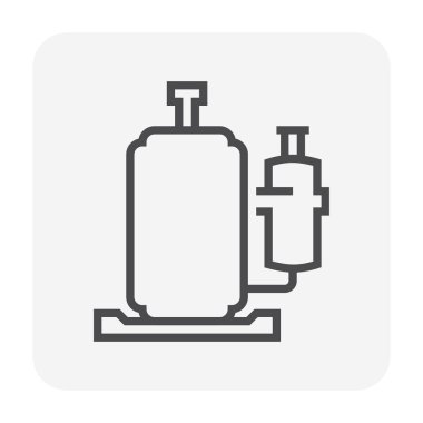 Hava kompresör piston simgesi, 64 x 64 mükemmel piksel ve düzenlenebilir kontur.