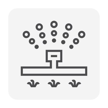 Otomatik su fıskiye simgesi, 64 x 64 piksel ve düzenlenebilir kontur.