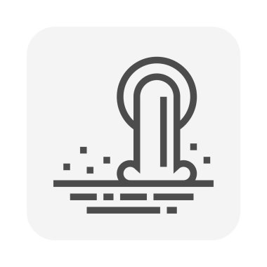 Atık su simgesi, 64 x 64 mükemmel piksel ve düzenlenebilir kontur.