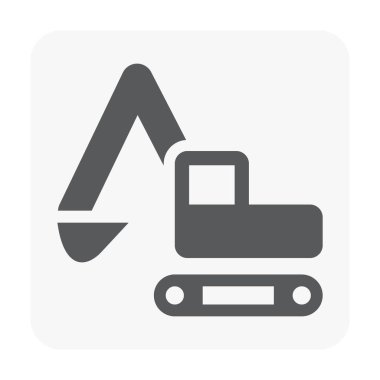 Beyaz inşaat aracı ve mühendislik simgesini.