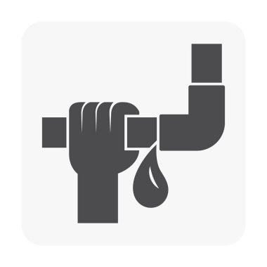 Boru ve su sızıntısı simgesi patlama.