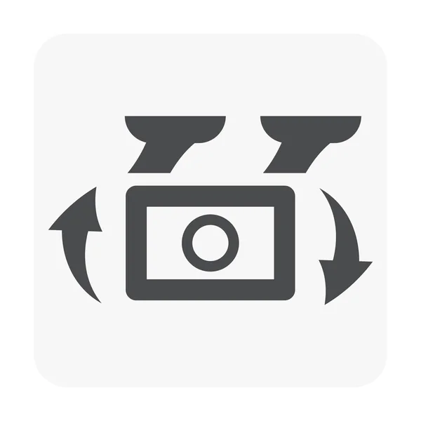 Vdo Camera Icon White — Stock Vector