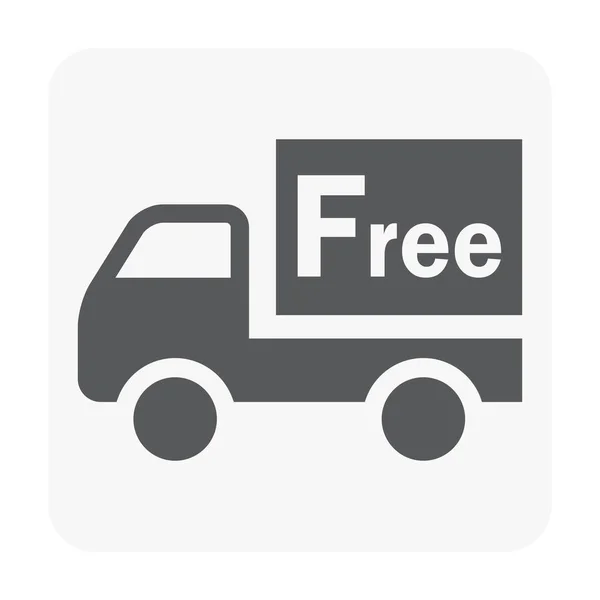Truck Delivery Icon White — Stock Vector