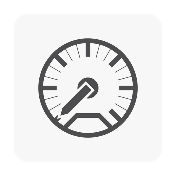 Gauge Meter Pictogram Wit — Stockvector