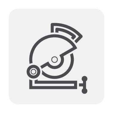 Kesme donanımları simgesi tasarım, siyah ve anahat.